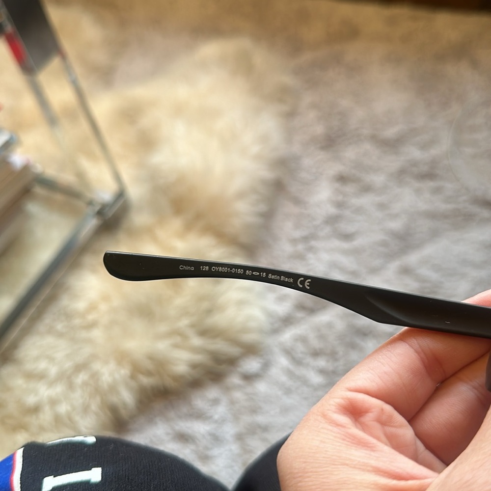 Oakley Black Rectangular Eyeglass Frames with Yellow Logo - Picture 4 of 5